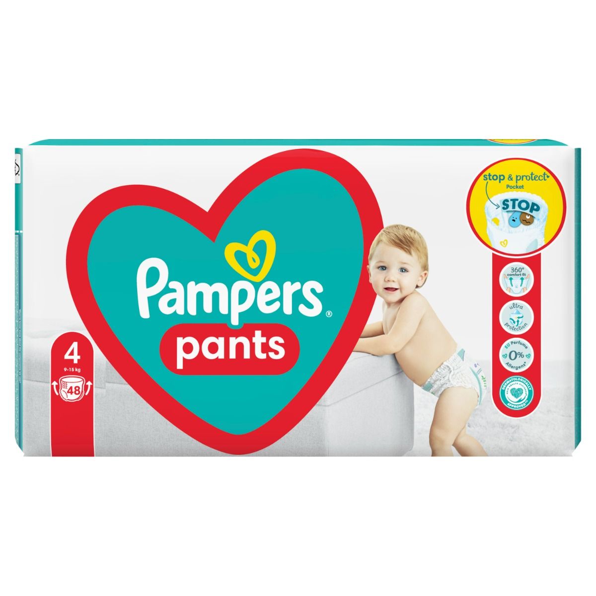 pampers pants pieluchomajtki rozmiar 4 maxi 9-14kg 24 sztuki