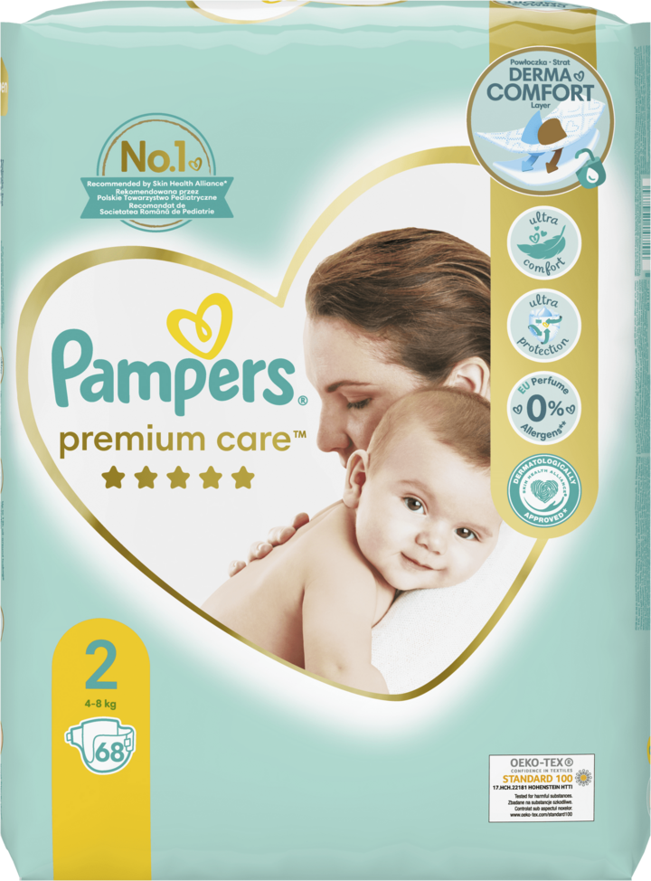 pampers premium care pieluchy rozmiar 1 newborn 2-5kg 88 sztuk