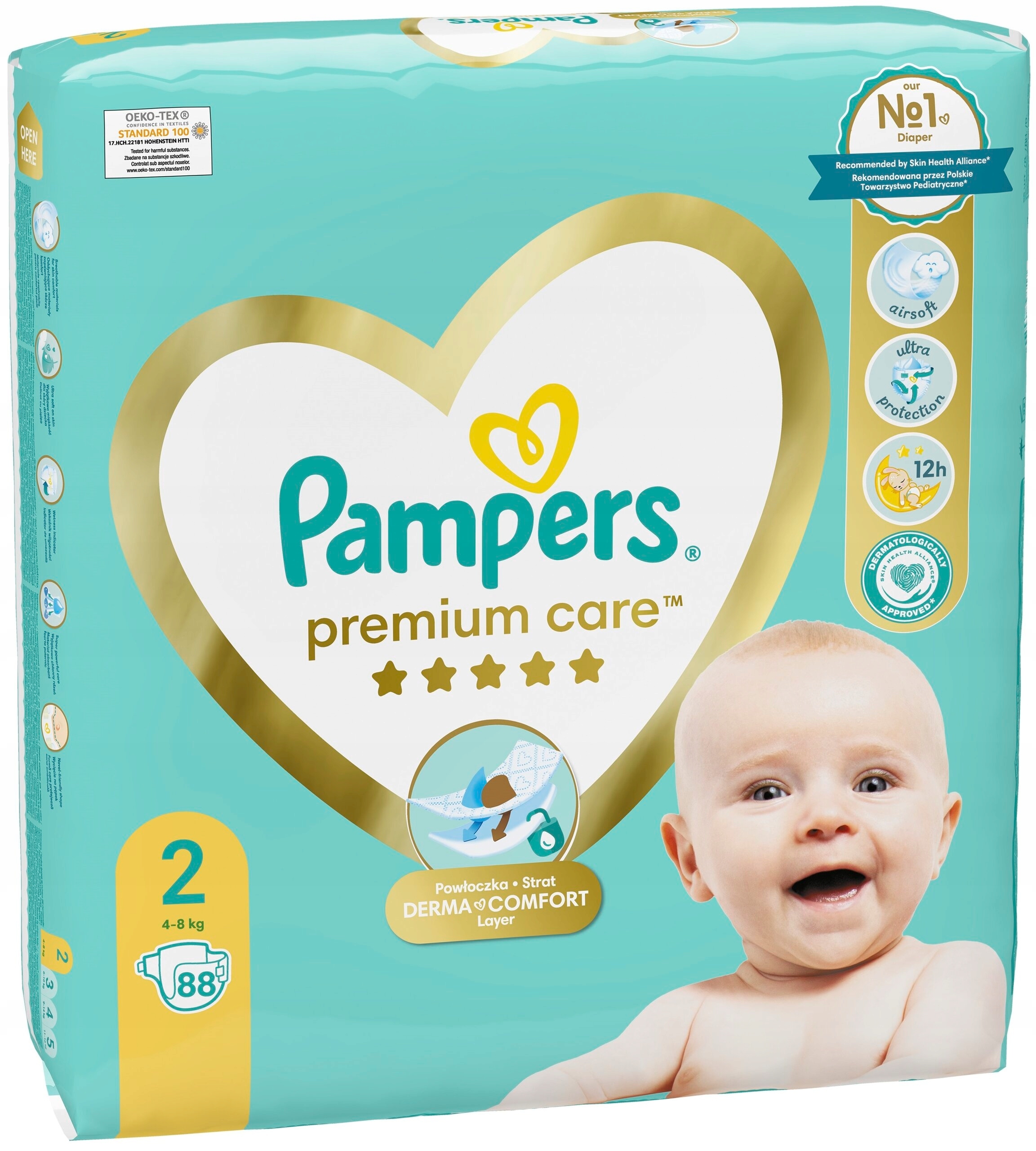 pieluchy pampers premium care 1 newborn 2 mini 168 szt