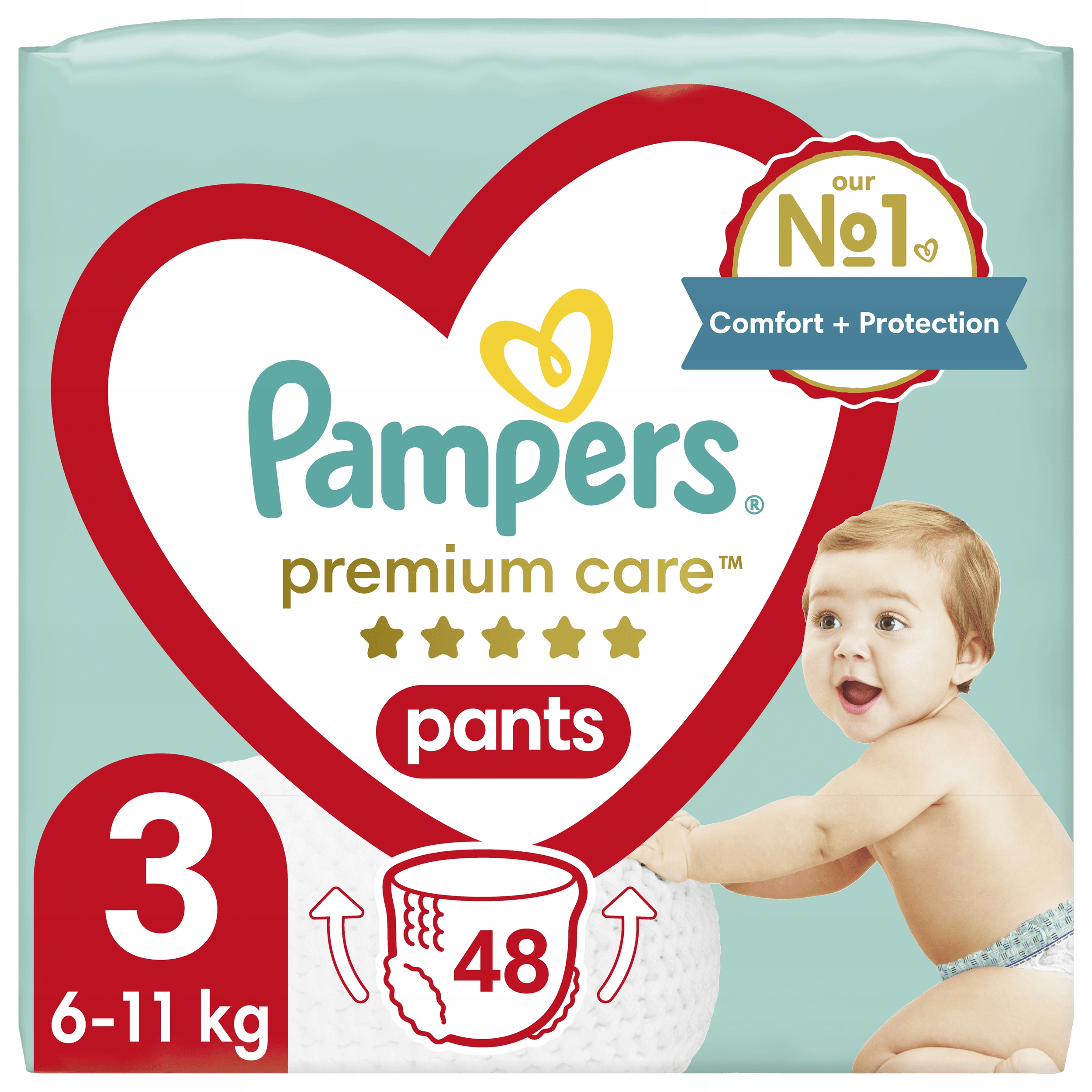 pieluchomajtki pampers premium care pants 4 maxi 44 szt