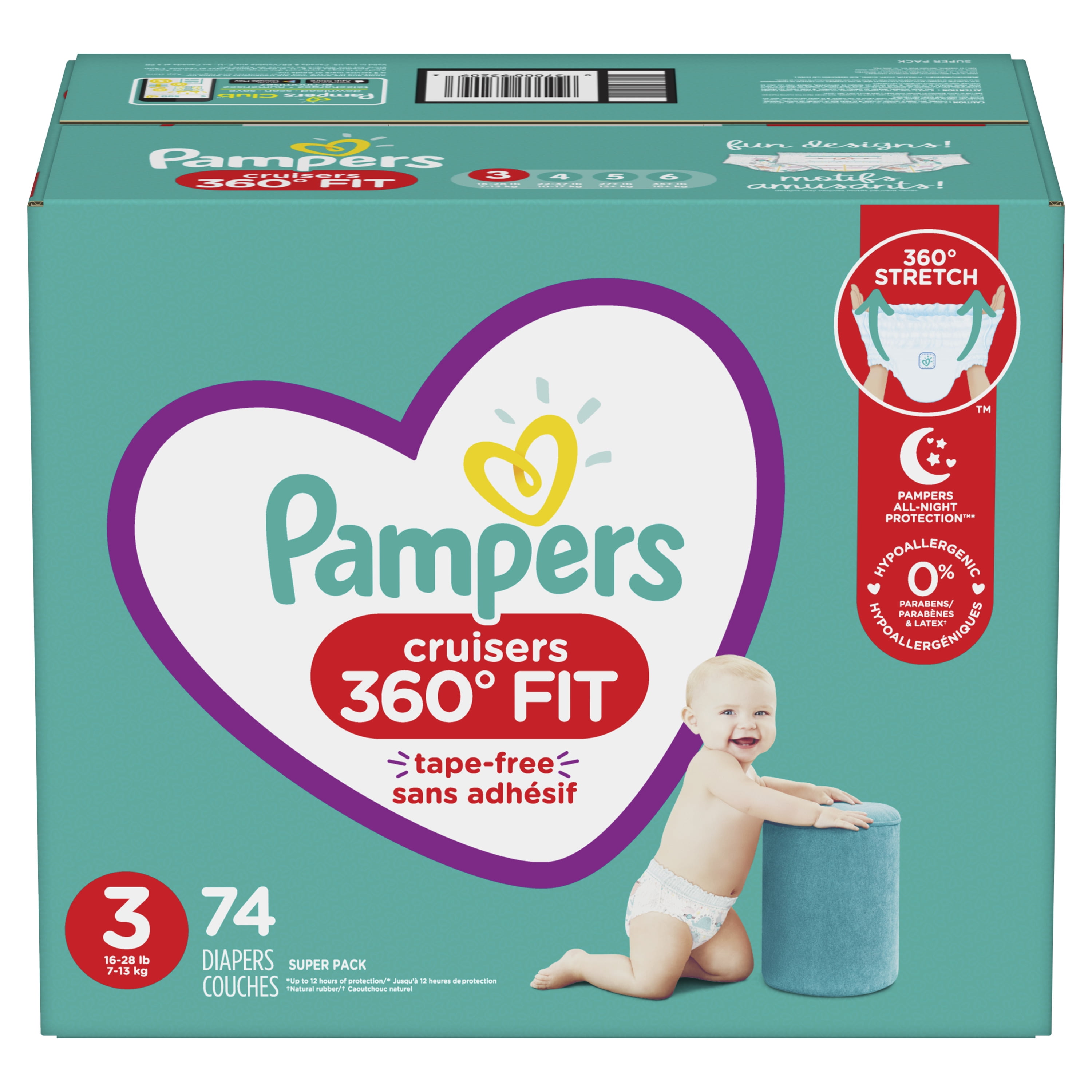 pieluchomajtki pampers 3 naklejka z tylu