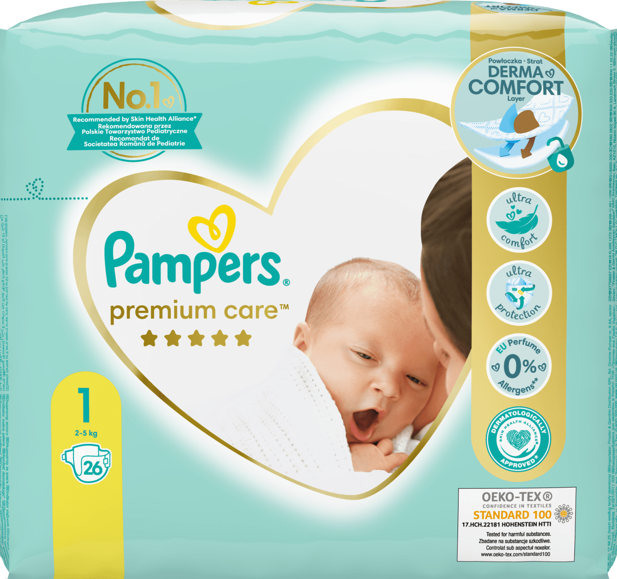 pampers premium care 1 vs new baby dry