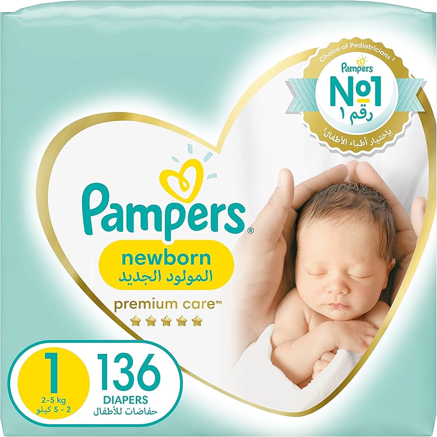 pampers 4 new baby dry 132