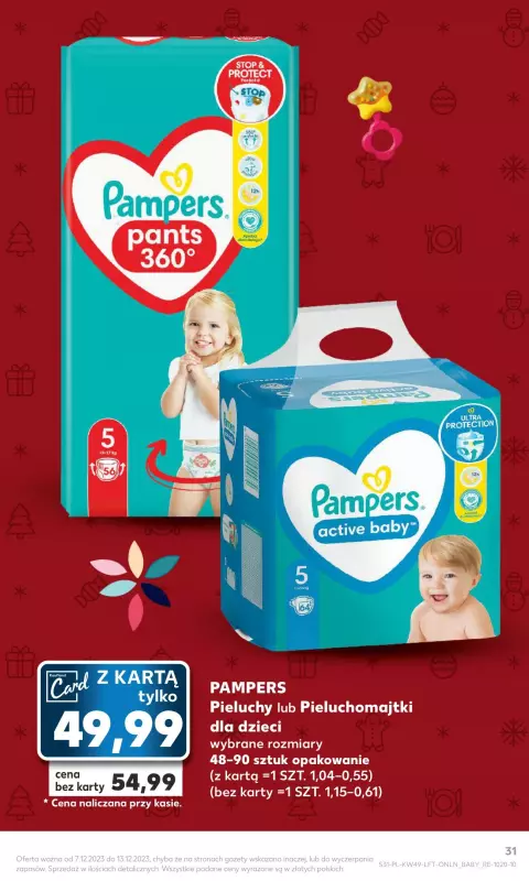 pieluchy pampers 3 biedronka cena