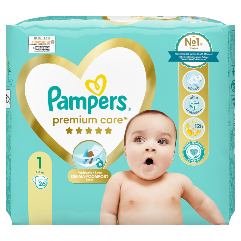 pampers new baby-dry pieluchy nr 1 2-5 kg 43 szt