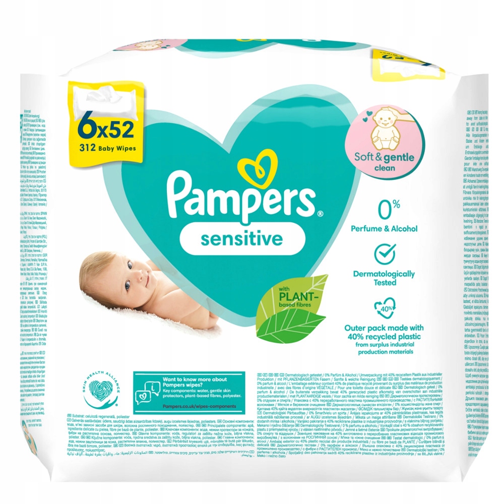 pampers chusteczki nasączone wodą aqua pure 48 szt