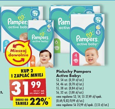 pampers active baby 1 ceny