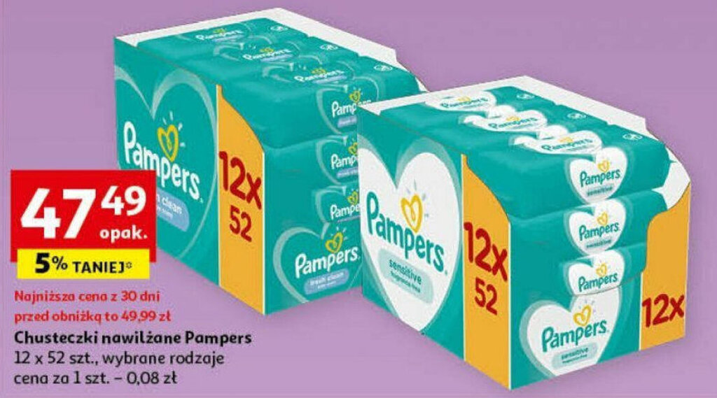 pampers chusteczki sensitive new baby 54 szt