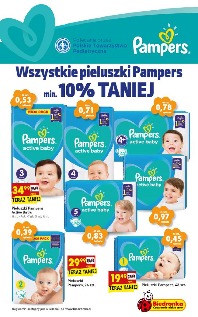 pampers cena 4 74 sztuki