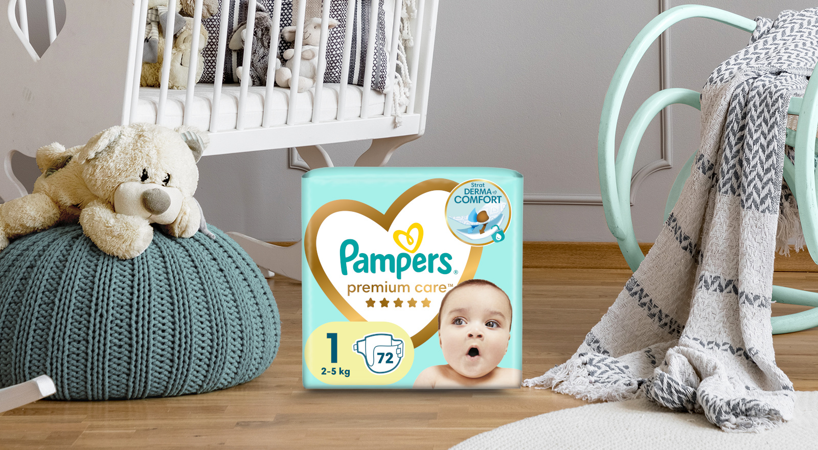 pampers przykleja sie do pupy