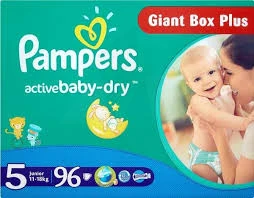 small girl in pampers