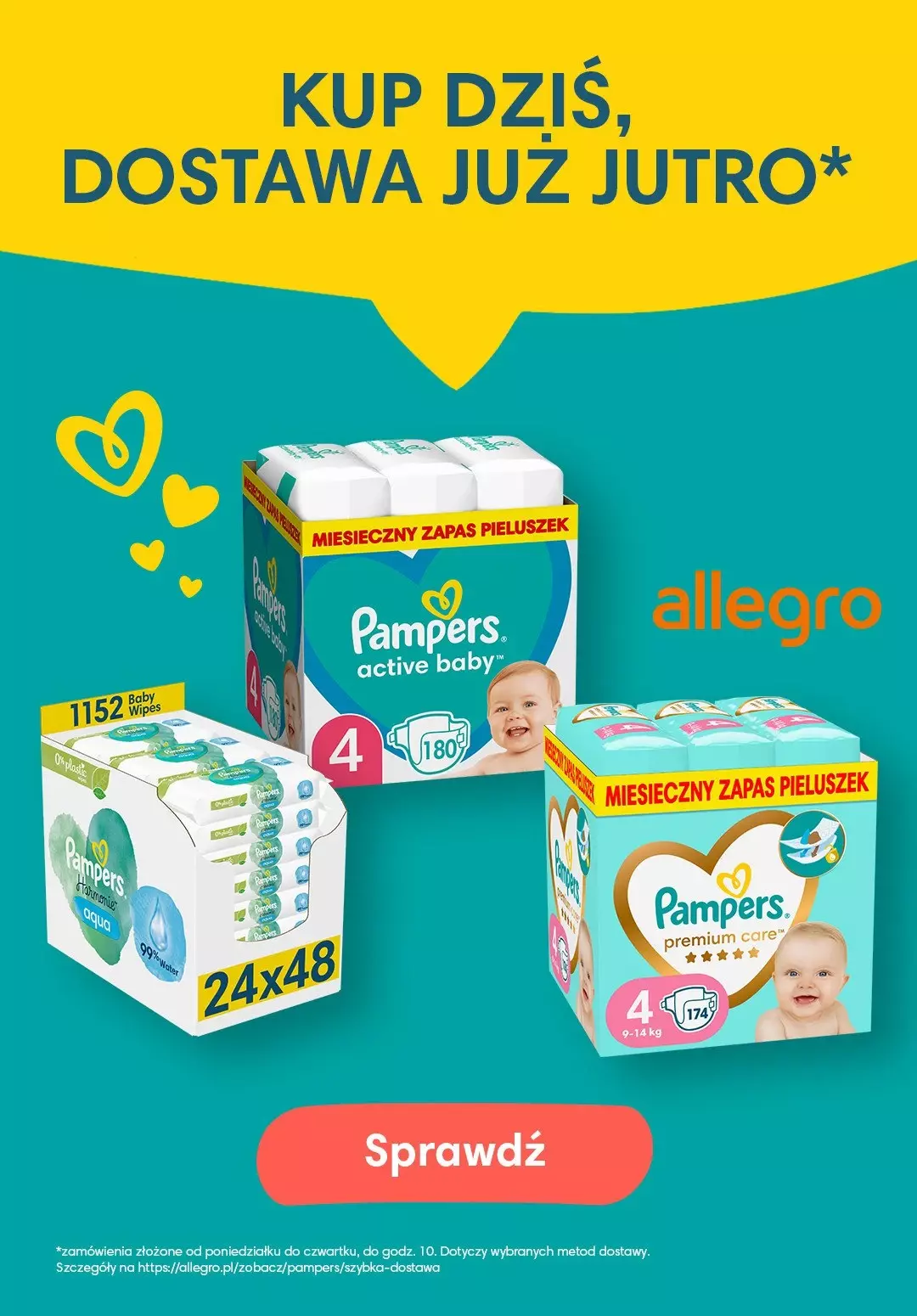 pampers 5-8 kg 208 sztuk