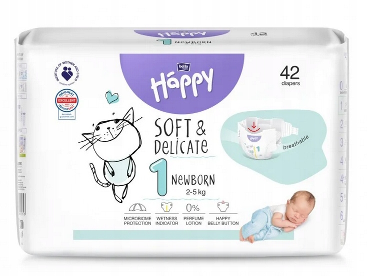 pampers premium 2 mini białe i zielone