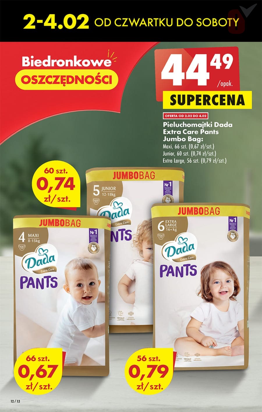 pampers 3-6 kg 144 sztuki