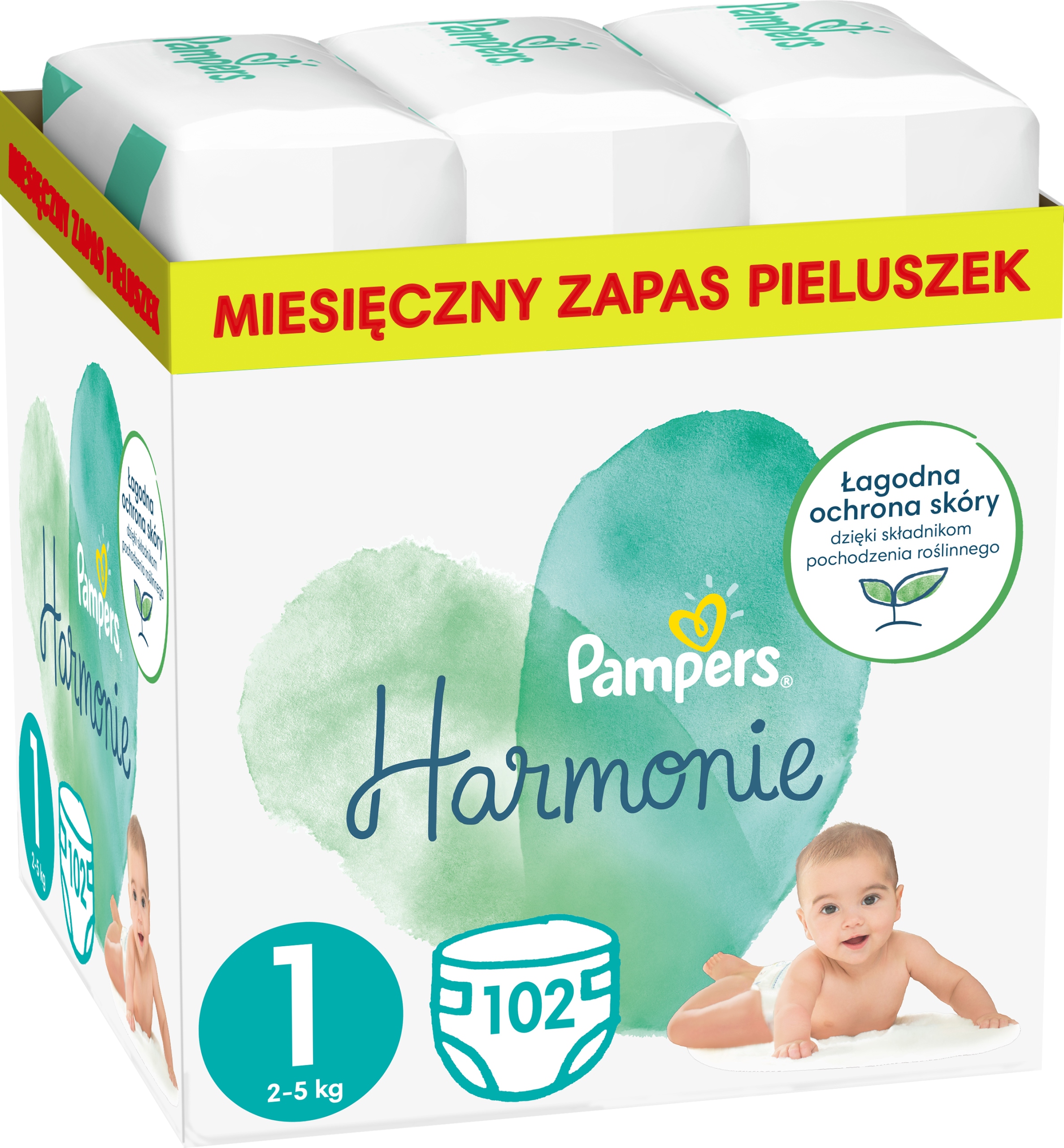 pampers new baby-dry pieluchy nr 1 2-5 kg 43 szt