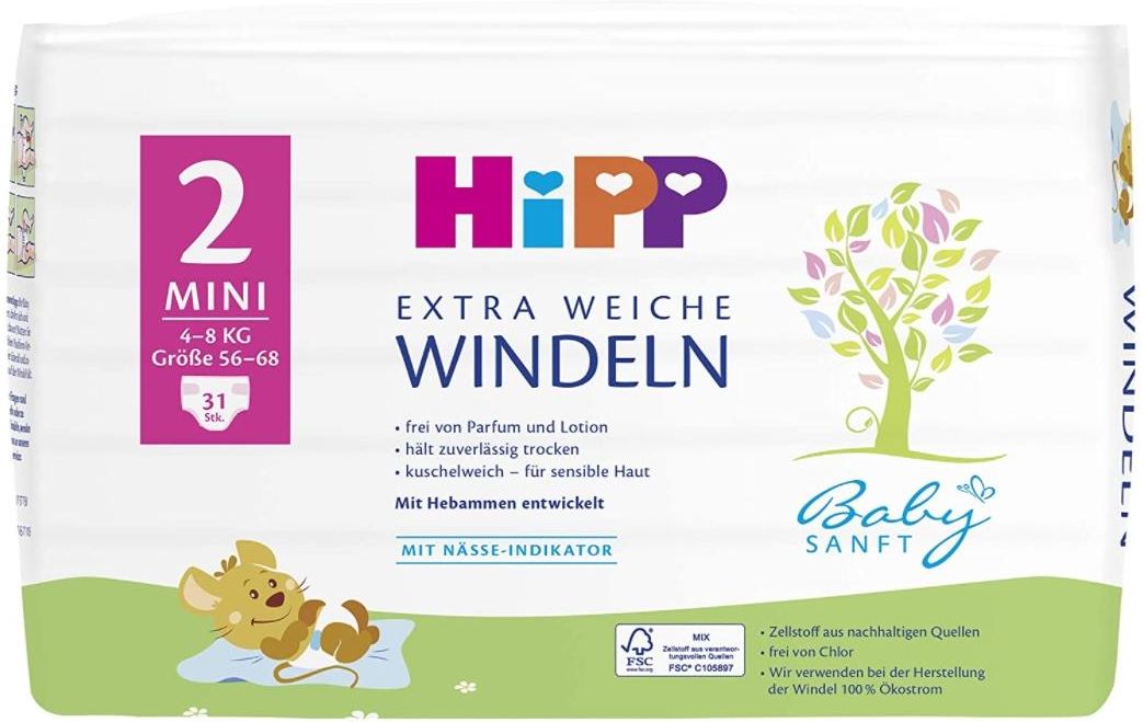 hipp extra weiche windeln pieluchy jednorazowe