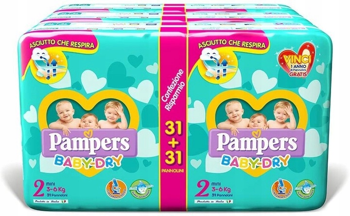 pampers 2 pieluszki