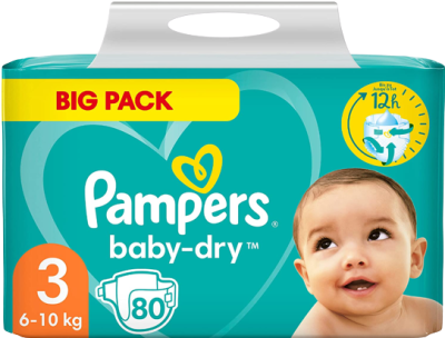 pieluchomajtki pampers 3 naklejka z tylu