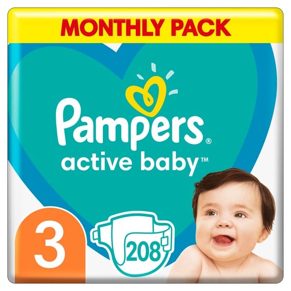 pampers active baby monthly box s4 174 ks