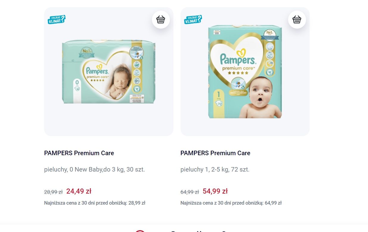 promobaby pieluchy pampers