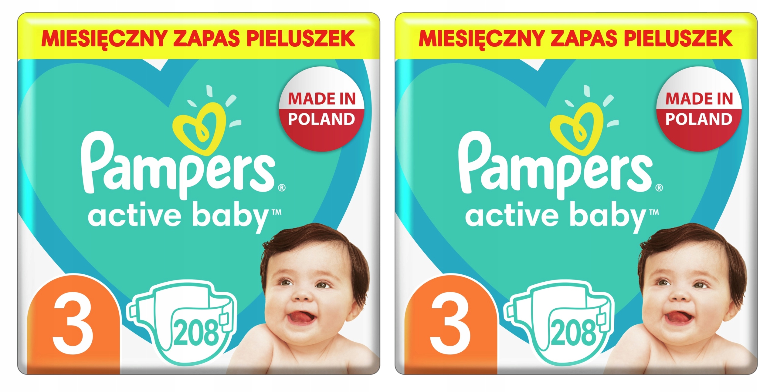 pampers 3 cena za 132 sztuki